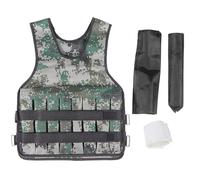 NinGYiYan Gilet lesté pour entraînement de force, tissu robuste 600D, conception réglable, charge maximale de 20 kg, sacs de sable anti-fuite, rembourrage en mousse pour plus de (Camouflage)