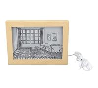 NinGYiYan Lumière LED Peinture USB Plug 3 Modes Luminosité Réglable LED Lumière Décorative Peinture Chevet Photo Artistique Moderne Décor Chambre Salon (L)