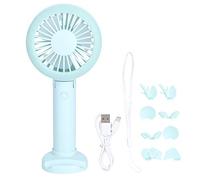 NinGYiYan Pliant pliant Mini ventilateur USB Strong Strong Wind Power for Travel Office (Frais et vert (triple diagonale + bracelet))