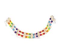 NinGYiYan pour Le Pont de Suspension de Parrot, pour Jouet d'escalade en Bois, se Penchant Librement en Jouant à l'approvisionnement, pour Les Accessoires à Cage à Oiseaux, Jouets (6 * 39cm)