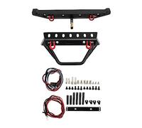 Ningyiyan pour pare-chocs RC Crawler, pare-chocs avant et arrière noir avec support de treuil, pour axial SCX10 90046 SCX10 III AXI03007 AXI03003, 5-11V compatible, lumières LED