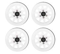NinGYiYan pour roues de voiture RC, matériau métallique, conception à 10 rayons et chaîne, apparence nouvelle, pour une stabilité et des performances de contrôle améliorées (Blanc)