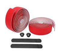 NinGYiYan Ruban de guidon de vélo, pour le cyclisme, couche intérieure en PU EVA, absorption des chocs, antidérapant, absorbant la transpiration, haute résistance à la traction, (Rouge)