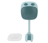 NinGYiYan Support de pomme de douche avec crochet pour serviettes, brosses éponge, rotation à 360 degrés, installation autocollante sans outils, matériau ABS durable, capacité de (vert)