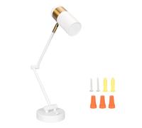 NinGYiYan Swing bras rotatif appliques murales en métal avec 3000k ampoule chaude de lampe murale de la lampe murale (Blanc)