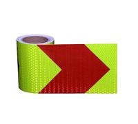 NINHFTDROU Ruban réfléchissant fluorescent Bande Réfléchissante Adhésif Réflecteur Autocollants Multicolore 15cm x 10m(Bright Red Yellow)