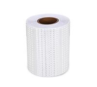 NINHFTDROU Ruban réfléchissant fluorescent Bande réfléchissante en PVC haute visibilité for l'extérieur, autocollants d'avertissement auto-adhésifs, 20cm x 45m, multicolore(White)