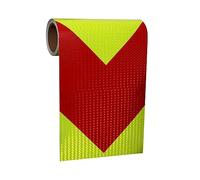 NINHFTDROU Ruban réfléchissant fluorescent Bande Réfléchissante Multicolore 30cm x 10m(Bright Red Yellow)