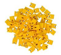 Niniang 100 PièCes 2.54 MM Capuchon de Cavalier Type Ouvert Capuchon de Court-Circuit Bloc de Court-Circuit Capuchon de Prise Broche En-TêTe Bloc de Connexion, Jaune