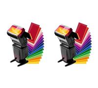 Niniang 2 Ensemble 12 Couleurs/Ensemble de Filtres de Couleur Flash Speedlite Cartes pour Appareil Photo/Gels Photographiques Filtre Flash Flash