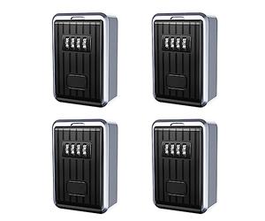 Niniang 2X Boite de Verrouillage Combinaison A 4 Chiffres Boite Etanche Cache-Cles Resistant Aux Intemperies en Alliage D'Aluminium avec Code Reinitialisable Boite