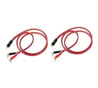 Niniang 2X Câble de Haut-Parleur Fiche Banane Vers , 2M, 4N OFC, Compatible avec Amplificateur et Haut-parleur, Connexion Home Audio