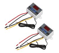 Niniang 2X Contrôleur de Température LED Numérique 220V Contrôle de Thermostat 10A avec Interrupteur Contrôleur D'Incubation à Affichage Numérique