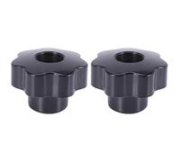 Niniang 2X M10 10mm Dia Filetage noire Plastique etoile Serrage Bouton poignee