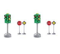 Niniang 2X Mini Bloc de Feux de Signalisation de Panneaux de Signalisation avec Son LED Modèle de Feux de Signalisation de Sécurité pour Enfants de Feux de Signalisation
