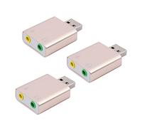 Niniang 3X Carte Son USB 7.1 USB Externe A la Prise Jack 3,5 mm Adaptateur pour Casque StéréO Carte Son Audio Mini pour Ordinateur Portable Pc