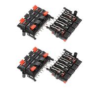 Niniang 4Pcs Bornes de Haut-Parleur À Ressort de Charge À Ressort 64X40X20mm 8 Positions