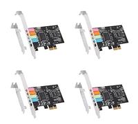 Niniang 4X Carte Son PCIe 5.1, Carte Surround PCI Express Audio Stéréo 3D avec Haute Performance Sonore Carte Son PC Puce CMI8738