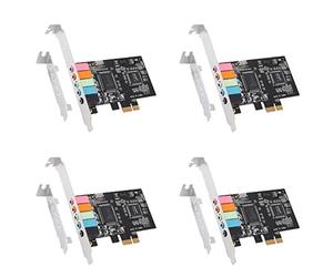 Niniang 4X Carte Son PCIe 5.1, Carte Surround PCI Express Audio Stéréo 3D avec Haute Performance Sonore Carte Son PC Puce CMI8738