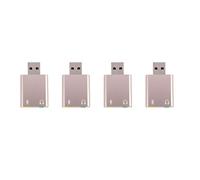 Niniang 4X Carte Son USB 7.1 USB Externe A la Prise Jack 3,5 mm Adaptateur pour Casque Stéréo Carte Son Audio Mini pour Ordinateur Portable Pc