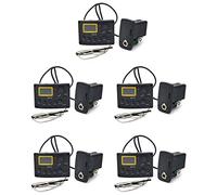 Niniang 5X Égaliseur D'égaliseur 4 Bandes -3 Préampli D'égaliseur de Basse pour Guitare Acoustique avec Microphone de Guitare Tuner Numérique