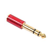 Niniang 6.5Mm 6.35Mm 1/4 Pouces Mâle À 3.5Mm 1/8 Pouces Jack Stéréo Casque Aux Câble Adaptateur Audio Prise pour Guitare Prise Amplificateur Jack Mix Écouteurs Combiné Mic (Rouge)