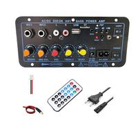 Niniang Carte D'Amplificateur Bluetooth HiFi avec Amplificateur de Graves pour Haut-Parleurs de Caisson de Basse et Carte Mère D'Amplificateur Audio Karaoké, Facile à Installer (Prise EU).