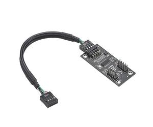 Niniang Concentrateur USB Répartiteur USB USB2.0 9 Broches Vers Double Adaptateur Concentrateur 9 Broches Rallonge de Connecteur USB 9 Broches pour Carte Mère Câble D'Extension 1 Vers 2 Facile à Utili