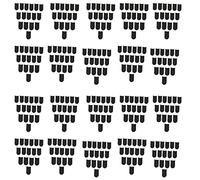 Niniang Manches de Doigt en Fibre de une 18 Broches pour les Jeux Mobiles PUBG ÉCran de Presse Manches de Doigt Noir et Jaune (320 PièCes SéRies)