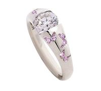 Niniang Nouveau Dames de Mode Anneau de Papillon ÉLéGant Bague de FiançAilles de Mariage Anniversaire Cadeau D'Anniversaire Banquet 6