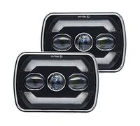 Niniang Phares LED 5X7, 180W 7X6 Phares Accessoire Kit avec Clignotant Jaune Blanc DRL pour YJ XJ Trucks H6054 H5054 H6054LL