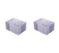 Niniang Pochettes pour Cartes Top Loaders 20 Protecteurs de Cartes En Plastique Dur Brique Transparente + 4 Présentoirs