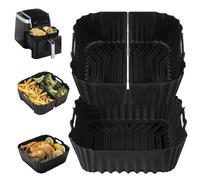 Ninipie Lot de 3 moules en silicone pour friteuse à air chaud Cosori Turbo Blaze 6L/Cosori 6,2 L, Ninja Max Pro 6,2 L AF180EU Accessoires pour Russell Hobbs Airfryer XXL 8 L, moule en silicone Air