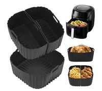 Ninipie Moule Silicone Air Fryer Accessoires pour Russell Hobbs Airfryer xxL 8L, 3 Pièces Friteuse pour Russell Hobbs 8L SatisFry 27170-56, Réutilisable Friteuse Air Fryer Silicone Liners Mould