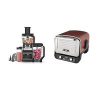 Ninja 3-en-1 Robot de cuisine et mixeur avec 5 programmes, 1200W, Auto-iQ, BN800EU + Ninja Woodfire Four à pizza extérieur électrique 8-en-1, rotissoire & fumoir barbecue, OO101EU
