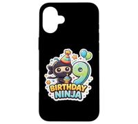 Ninja 9 Ans Anniversaire garçon 9e Anniversaire 9e fête Coque pour iPhone 16 Plus