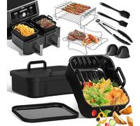 Ninja Accessoires de friteuse à air chaud, moule en silicone pour friteuse à air chaud Ninja Foodi Max Dual Zone AF400EU AF500EU, Cosori 8,5L-10L, plat à gratin Airfryer Accessoires pour Russell Hobbs