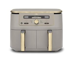 Ninja Air Fryer Dual Zone MAX numérique, Friteuse à air chaud, Pierre/Or | 6-en-1, grande capacité, 9,5L, Sans huile, Air Fry, Croustillant, Cuire au four, Rôtir, Déshydrater, Réchauffer - DZ400EUSTGD