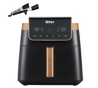 Ninja Air Fryer MAX PRO, 6,2 L, Grand tiroir, rôtir, cuire au four, frire sans huile, familial, antiadhésif, panier/plaque croustillante compatibles lave-vaisselle, pinces, noir/cuivre, AF180EUCP
