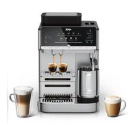 Ninja AutoBarista Machine à café automatique, café filtre et infusion à froid, 10 programmes et 4 pré-réglages de moussage du lait, Pièces amovibles lavables au lave-vaisselle, Argent AE1001EU