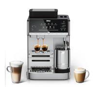 Ninja AutoBarista Machine à café automatique, café filtre et infusion à froid, 10 programmes et 4 pré-réglages de moussage du lait, Pièces amovibles lavables au lave-vaisselle, Argent AE1021EU