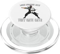 Ninja avec Un Chat Quand Quelqu'un Dit qu'ils détestent Les Chats PopSockets PopGrip pour MagSafe