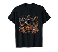 Ninja BBQ Grill Master Barbecue Cuisine Chef T-Shirt