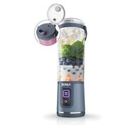 Ninja Blast Blender portable, 530 ml, couvercle résistant aux fuites et bec verseur, mini blender sans fil puissant, rechargeable, smoothies, shakes, mixe fruits et glaçons, Bleu Denim, BC151EUNV