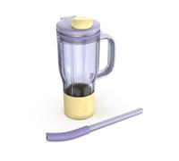 Ninja BlendBoss Mug de voyage avec couvercle à bec verseur et paille amovible, compatible avec le blender Ninja BlendBoss et les porte-gobelets lavables au lave-vaisselle, Lavande XSKDB324LSPR