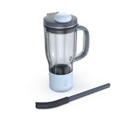 Ninja BlendBoss Mug de voyage avec couvercle à bec verseur et paille amovible, compatible avec le Ninja BlendBoss et les porte-gobelets lavables au lave-vaisselle, Cyberespace XSKDB324LSCY
