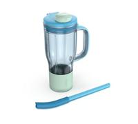 Ninja BlendBoss Mug de voyage avec couvercle à bec verseur, paille amovible, compatible avec le blender Ninja BlendBoss et les porte-gobelets lavables au lave-vaisselle, Framboise bleue BXSKDB324LSBL