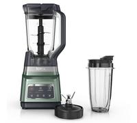 Ninja Blender 2-en-1, 3 programmes; Mixage maxi et Broyage, 4 réglages manuels ; carafe 2,1 L, bol 700 ml ; blender 1 200 W ; pièces lavables au lave-vaisselle ; Auto-IQ ; Vert Olive BN750EUGN1BRN