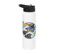 Ninja Canard en caoutchouc Surf Great Wave Kawaii Anime Stainless Steel Insulated Water Bottle