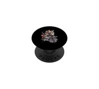 Ninja Cat Japanese Samourai Warrior Art Aquarelle Graphique PopSockets PopGrip Adhésif
